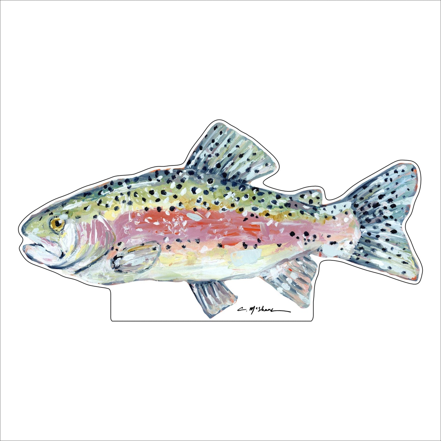 Chasing Rainbows Fish | 0.75in. Acrylic Shelfie | Case of 25