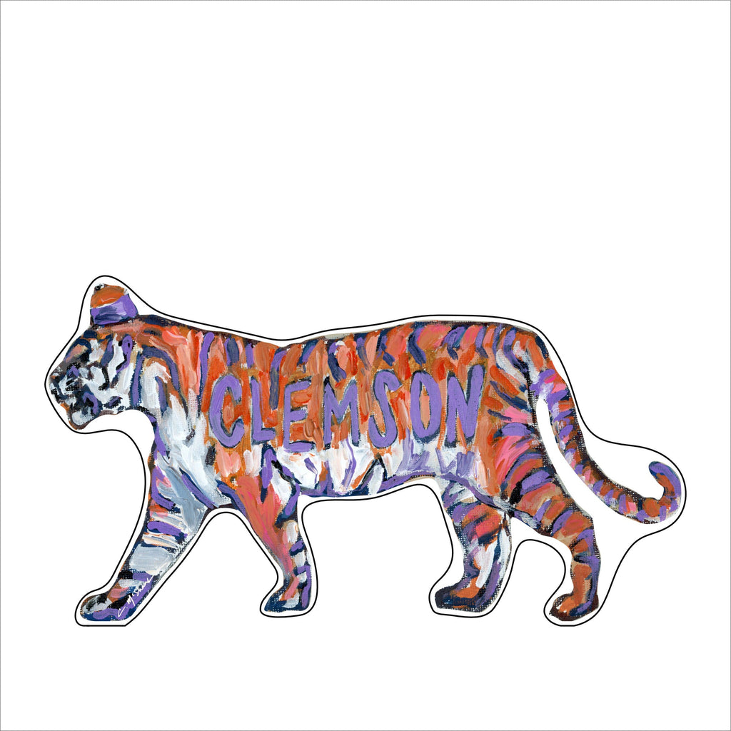 Clemson Tiger Sideprofile | 0.50in. Acrylic Mini | Case of 25