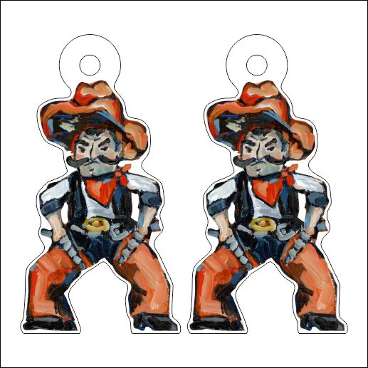 CMS-685-C10 Cowboys Earring  | 0.125Acrylic Earrings | Set of 10