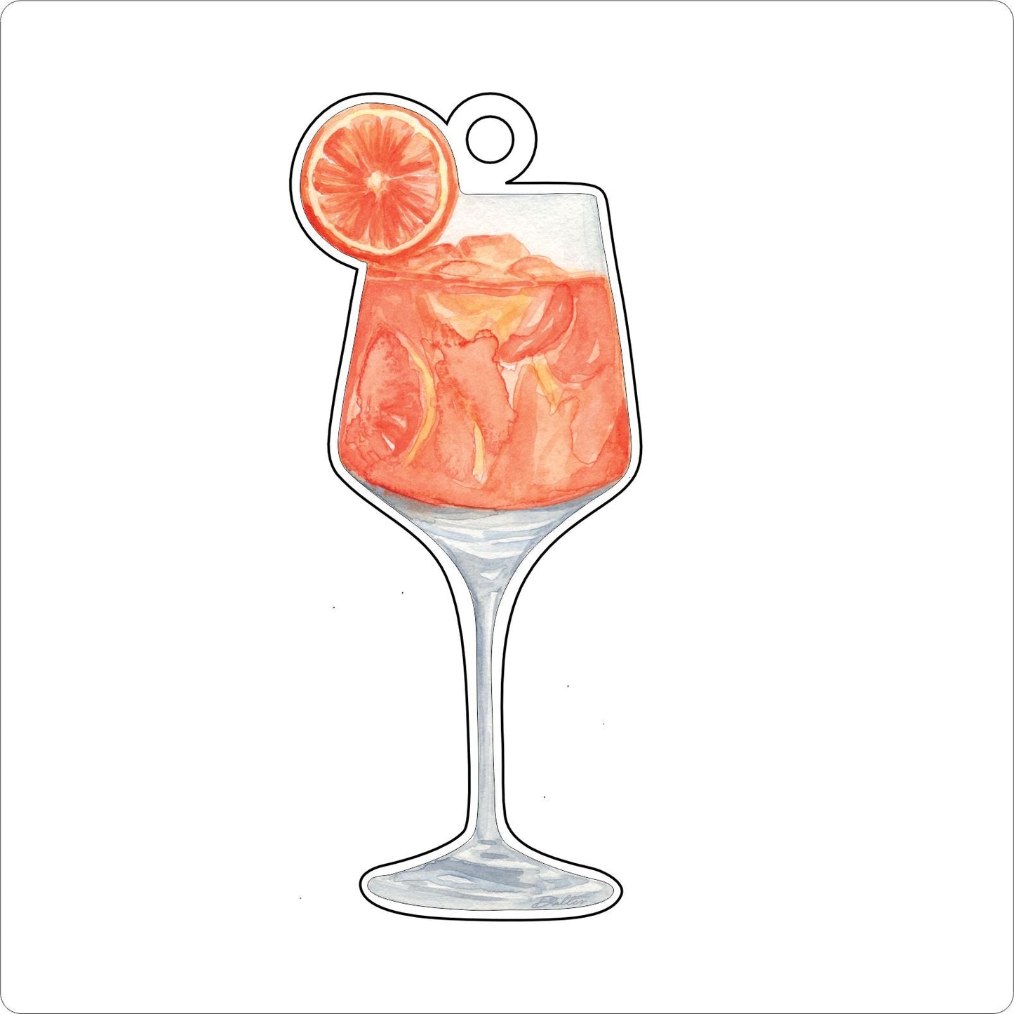 DFA-004 Aperol Spritz Ornament | 0.25Acrylic Ornament |