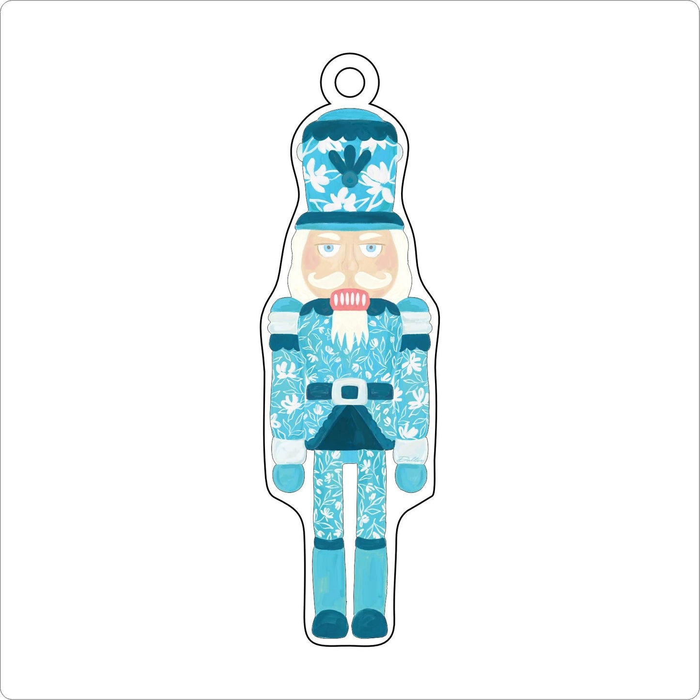 DFA-006 Blue Nutcracker Ornament | 0.25Acrylic Ornament |