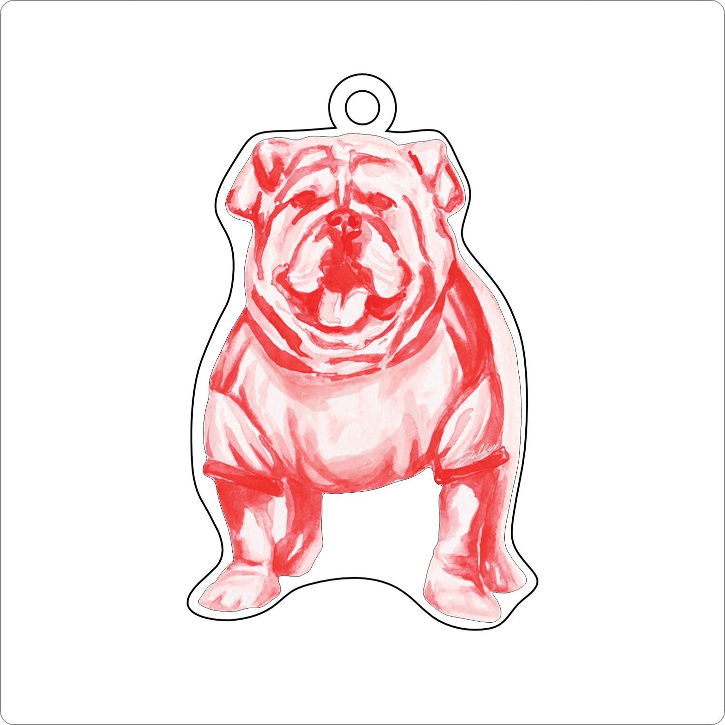 DFA-008 Bulldog Ornament | 0.25Acrylic Ornament |