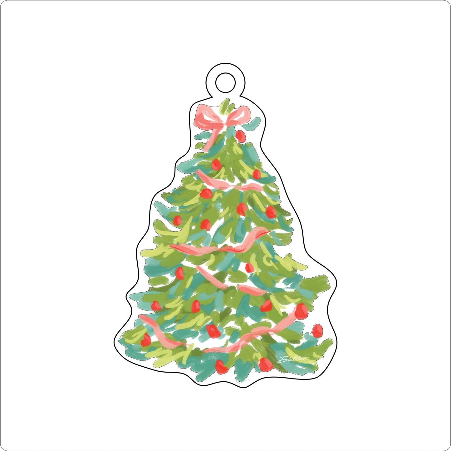 DFA-010 Christmas Tree Ornament | 0.25Acrylic Ornament |