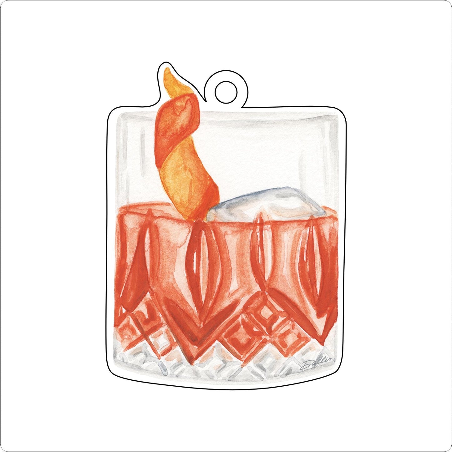 DFA-024 Old Fashion Ornament | 0.25Acrylic Ornament |