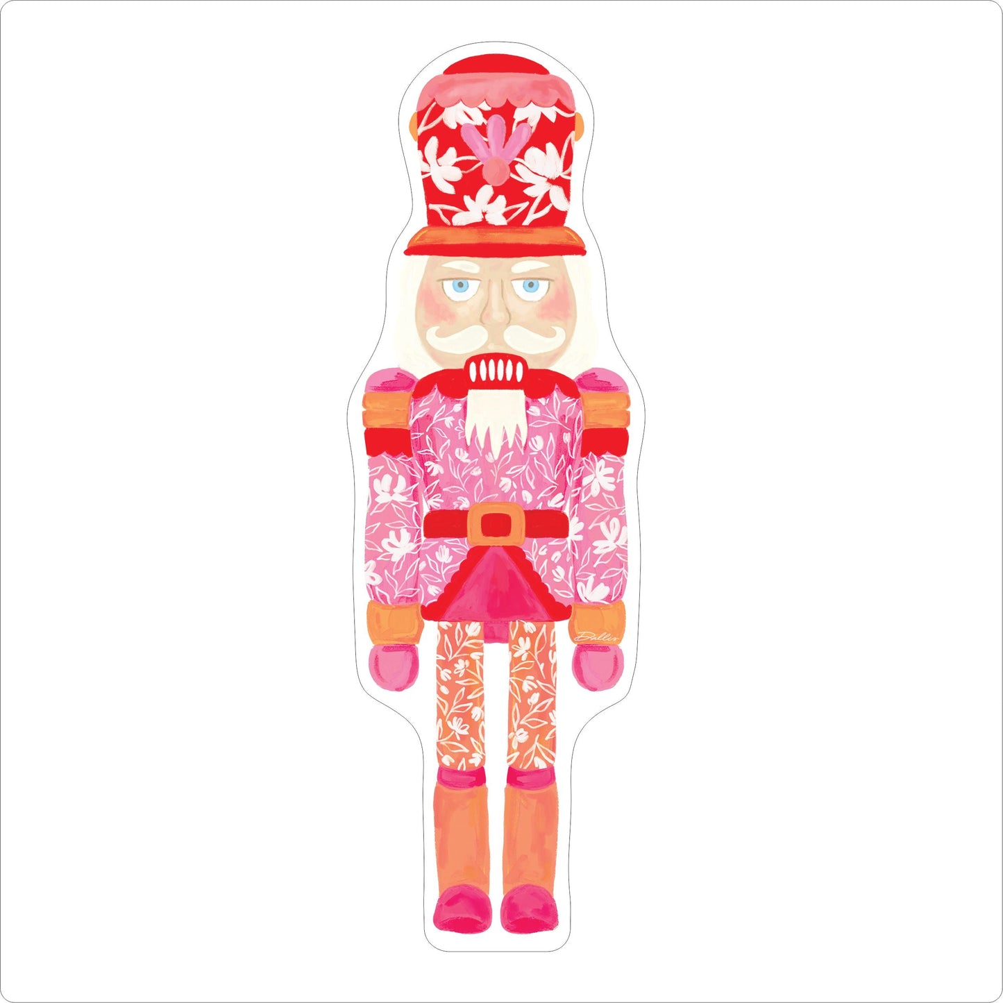 DFA-027 Pink and Red Nutcracker | 0.75Acrylic Contour |