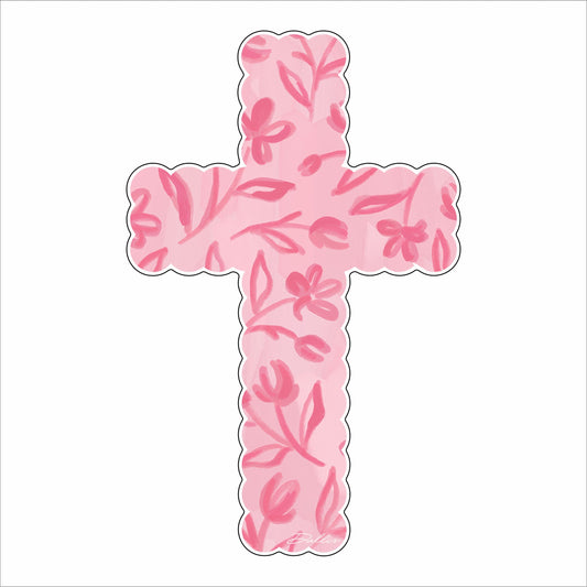 DFA-038 Pink Cross | 0.75Acrylic Contour |