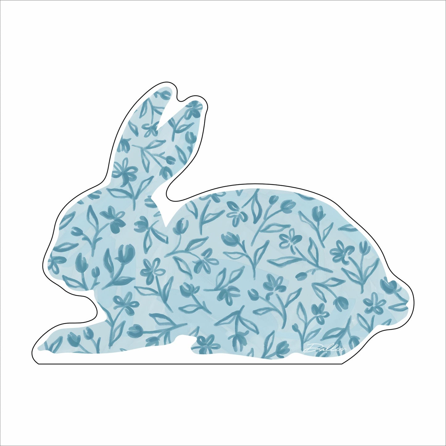 DFA-046 Blue Bunny | 0.75Acrylic Contour |