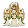 DGA-023 Angel Trio | 0.25in. Acrylic Ornament | Mix and  Match (any 10+)