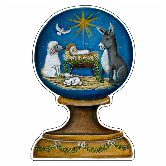 DGA-028  Nativity Snow Globe | 0.75Acrylic Contour |