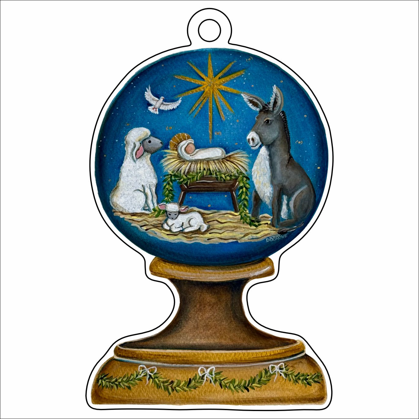 DGA-030 Nativity Snow Globe Ornament | 0.25Acrylic Ornament |