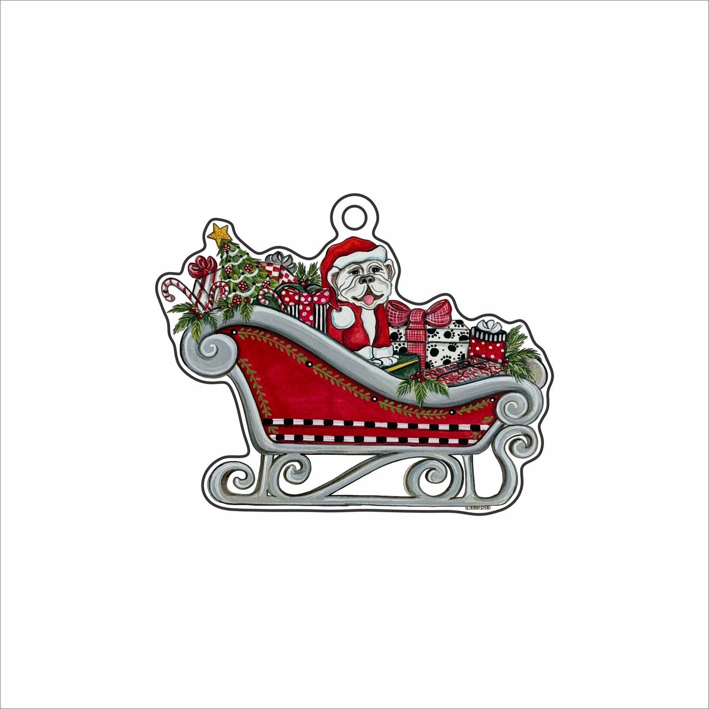 DGA-034 Bulldog Seligh Ornament | 0.25Acrylic Ornament