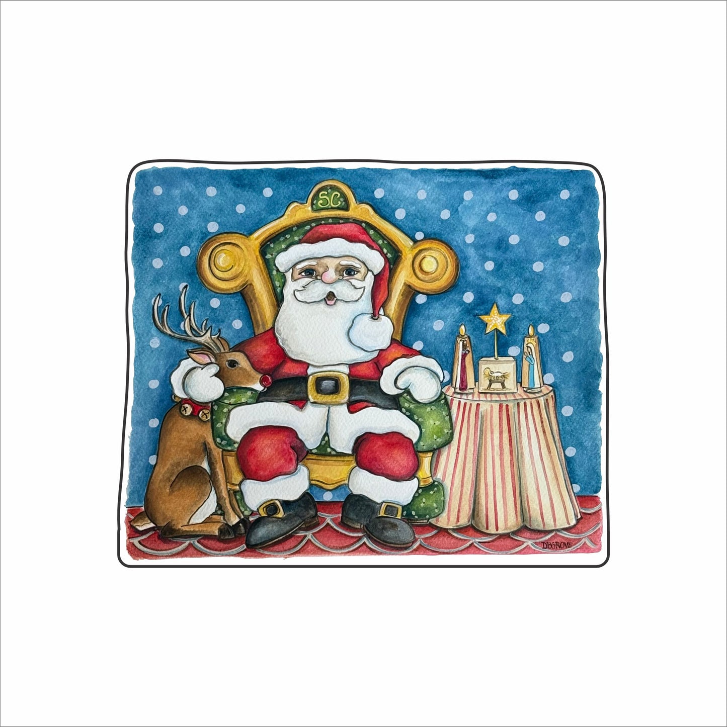 DGA-037 Restful Santa Mini | 0.50Acrylic Mini Contour
