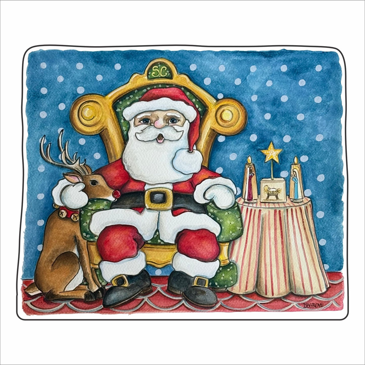 DGA-038 Restful Santa | 0.75Acrylic Contour