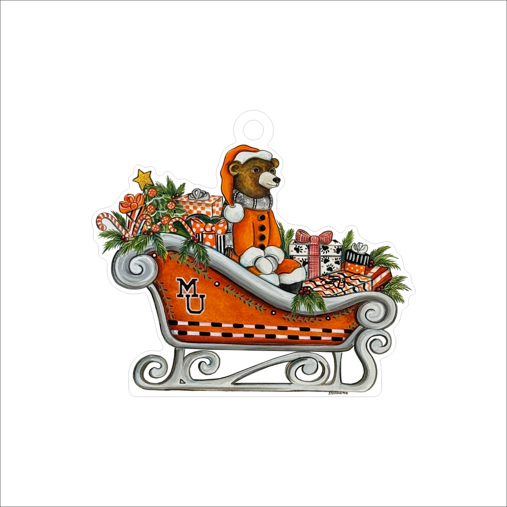 DGA-042 Mercer Bears Sleigh Ornament | 0.25Acrylic Ornament