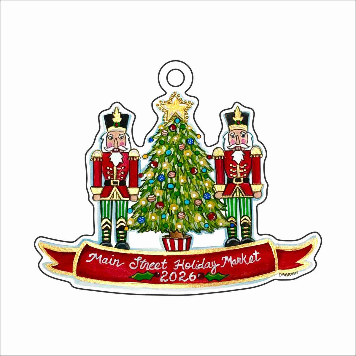 DGA-054 Main Street Holiday Market Nutcrackers Ornament | 0.25Acrylic Ornament