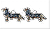 CMS-540-C10 Dachschund Black and Tan Earring  | 0.125Acrylic Earrings | Set of 10