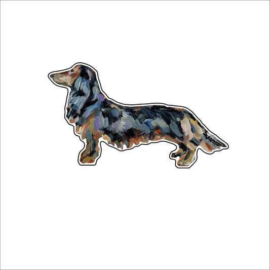 CMS-593-C10 Dachshund Black and Tan Button | 0.125Acrylic Button | Set of 10