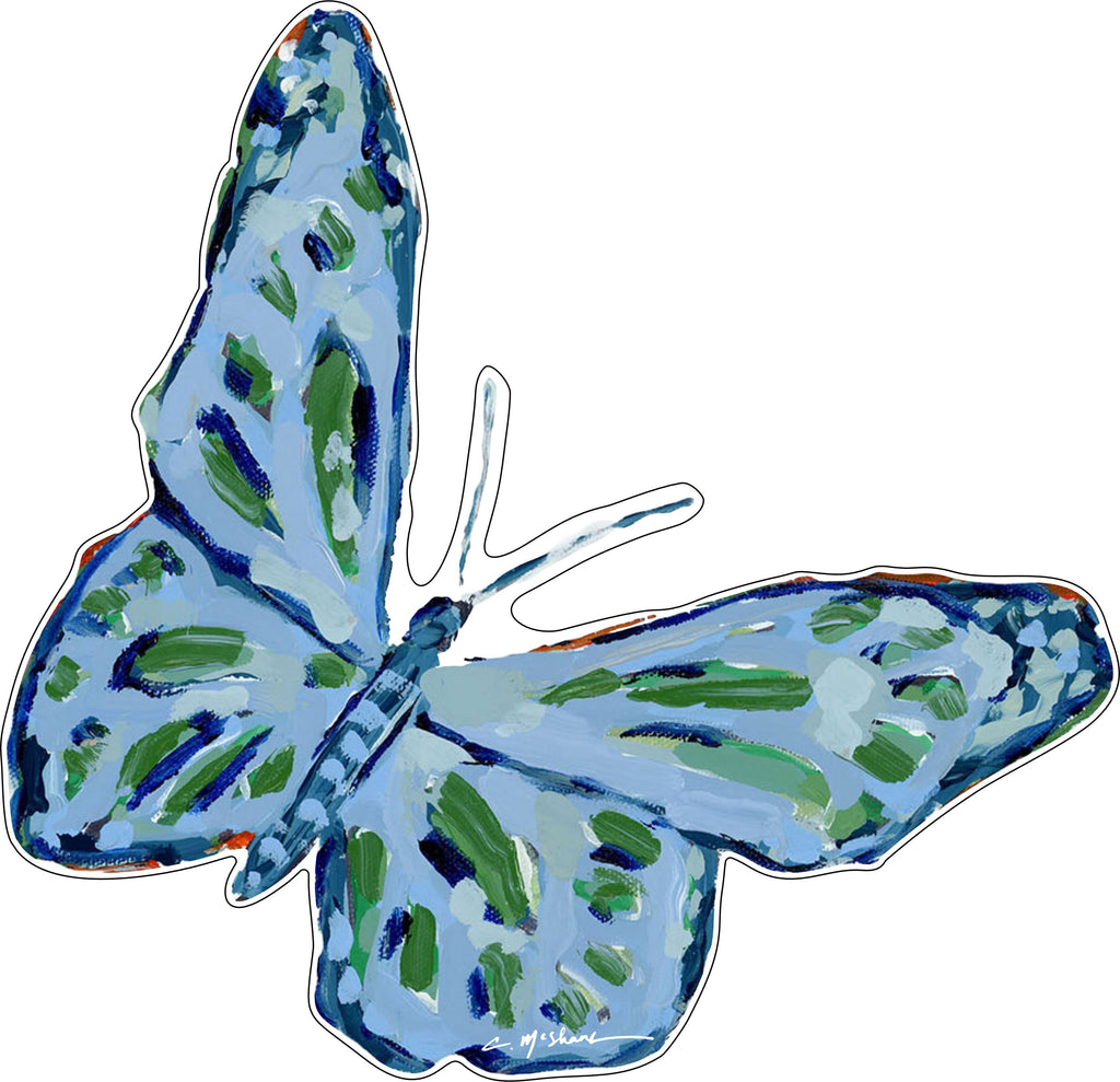 CMS-523 Dark Blue Butterfly Wall Giclee | 0.25Acrylic Contour |