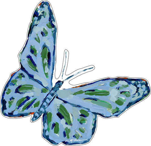 CMS-523 Dark Blue Butterfly Wall Giclee | 0.25Acrylic Contour |