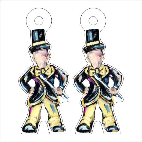 CMS-686-C10 Deacon Earring  | 0.125Acrylic Earrings | Set of 10