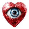 Disco Heart | 0.75in. Acrylic Cutout | Mix and Match (any 10+)