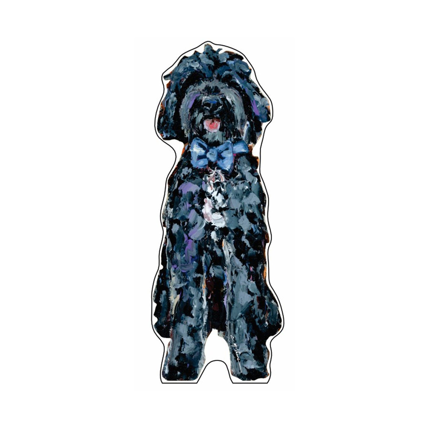 Doodle Black Blue Bow | 0.75in. Acrylic Cutout | Case Bundle any 10+ (Pack of 1)
