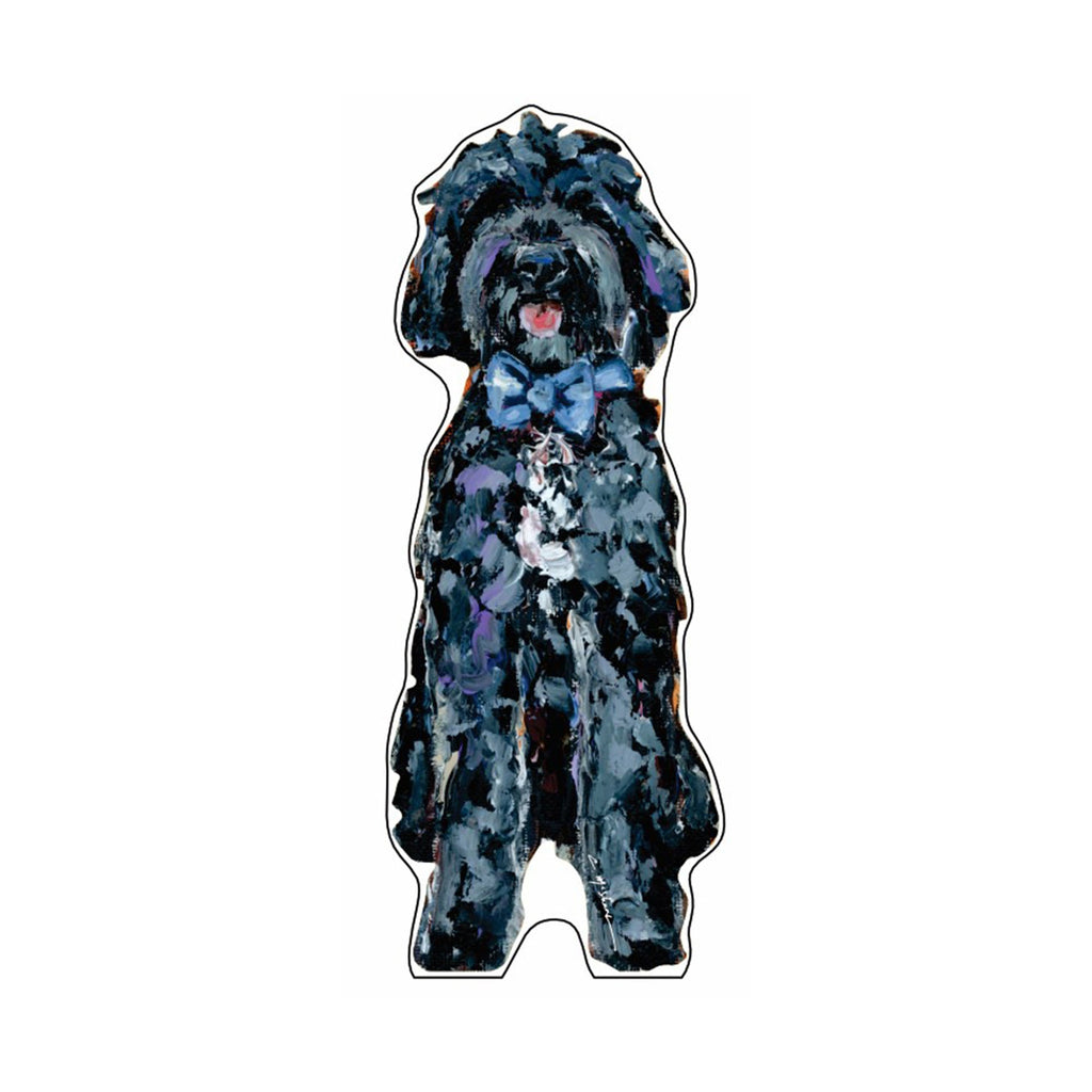 Doodle Black Blue Bow | 0.75in. Acrylic Shelfie | Case of 25