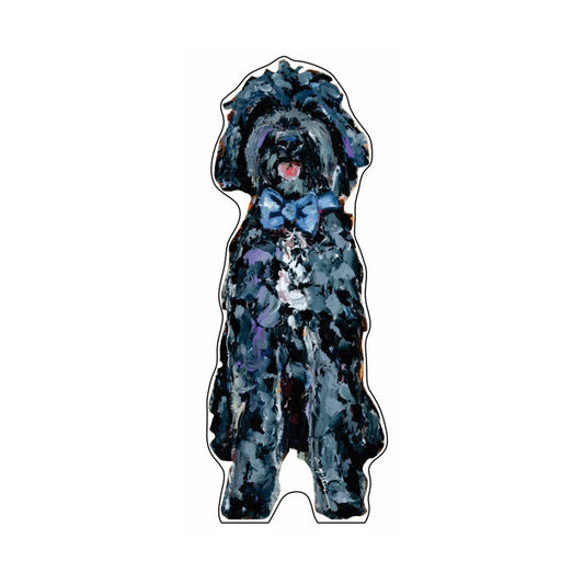 Doodle Black Blue Bow | 0.75in. Acrylic Shelfie | Case of 25