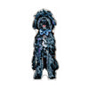 Doodle Black Blue Bow | 0.50in. Acrylic Mini | Case of 25