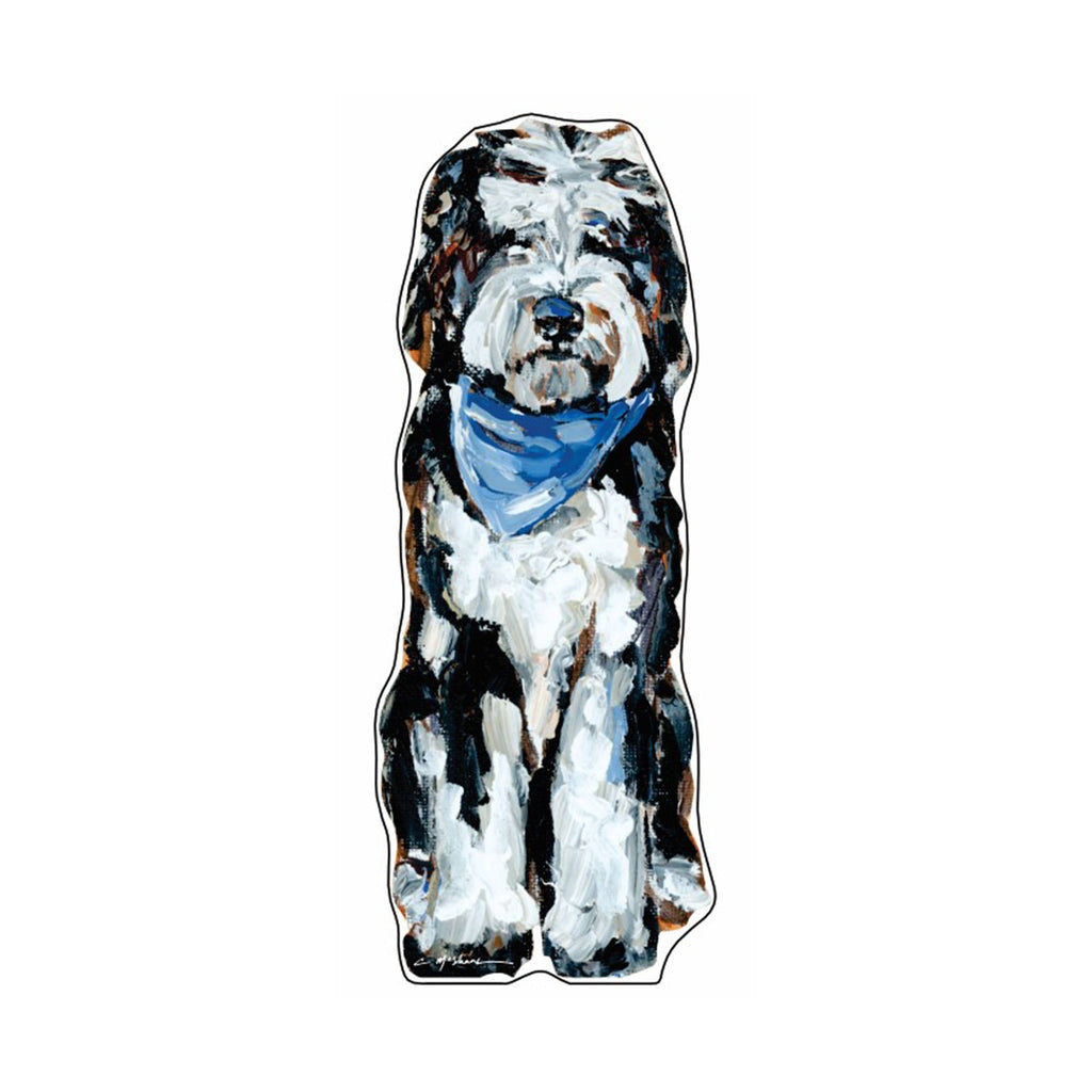 Doodle Black and White Blue Bandana | 0.50in. Acrylic Mini | Case of 25