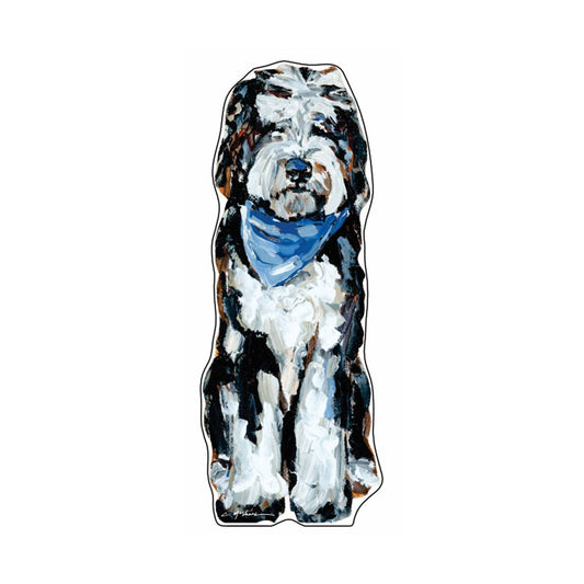 Doodle Black and White Blue Bandana | 0.75in. Acrylic Shelfie | Case of 25