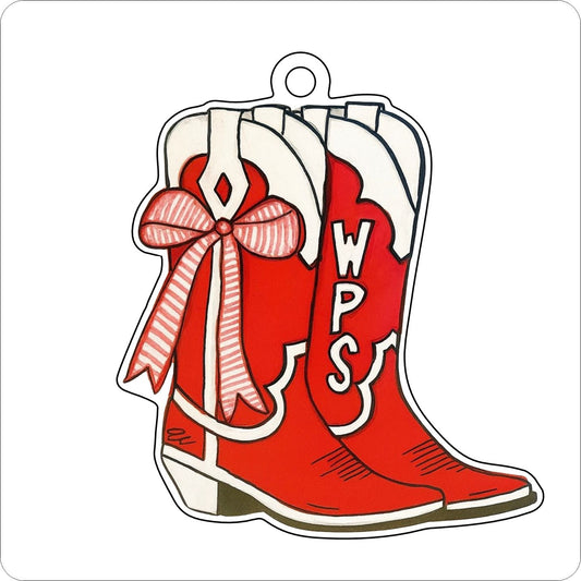 ECA-009 WPS Red Boot Ornament | 0.25Acrylic Ornament |