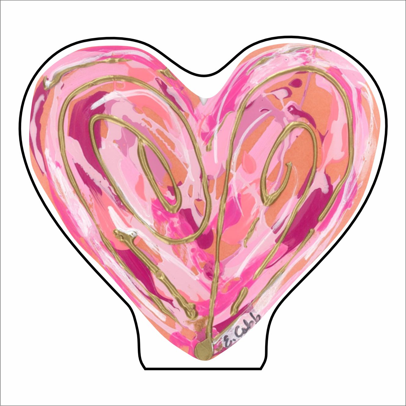 ECA-036 Baby Pink Heart Mini | 0.50Acrylic Mini |