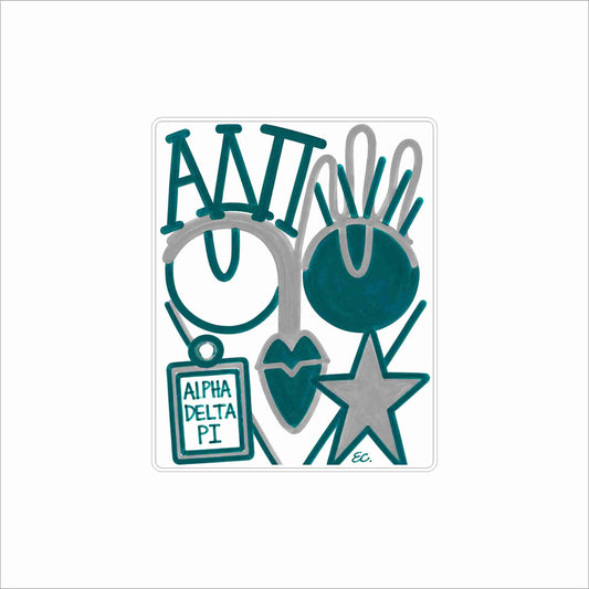 ECA-059 ADPi Block Mini | 0.50Acrylic Mini Block