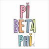 ECA-093 Pi Phi Letters Mini | 0.50Acrylic Mini Contour | Case of 25