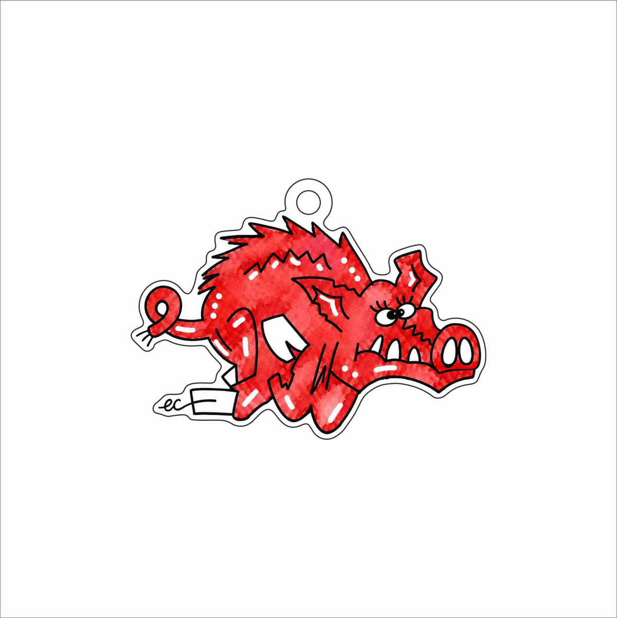 ECA-096 Get Piggy With It Ornament | 0.25Acrylic Ornament