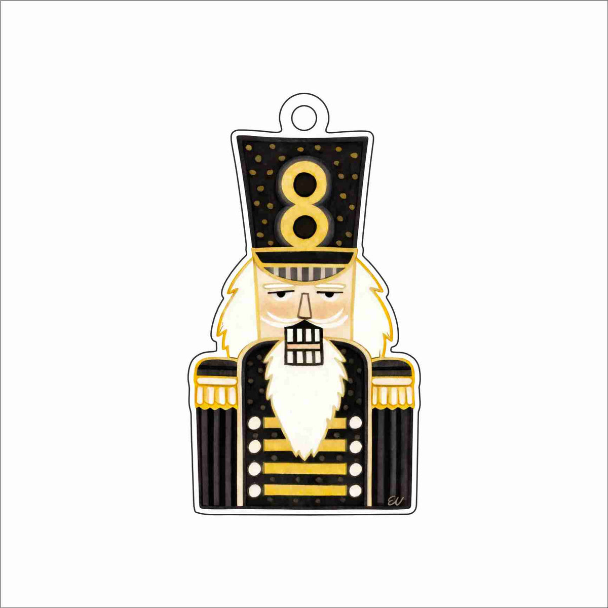 ECA-106 What's Cracking -black Ornament | 0.25Acrylic Ornament