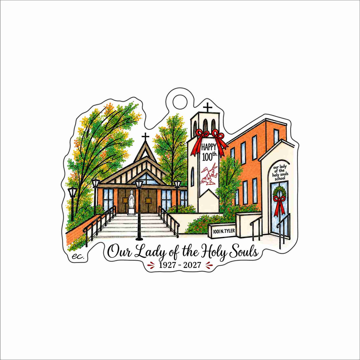 ECA-107 Holy Souls 100 Years of Happiness | 0.25Acrylic Ornament