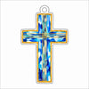 ECA-111 Cross Blue Ornament | 0.25Acrylic Ornament
