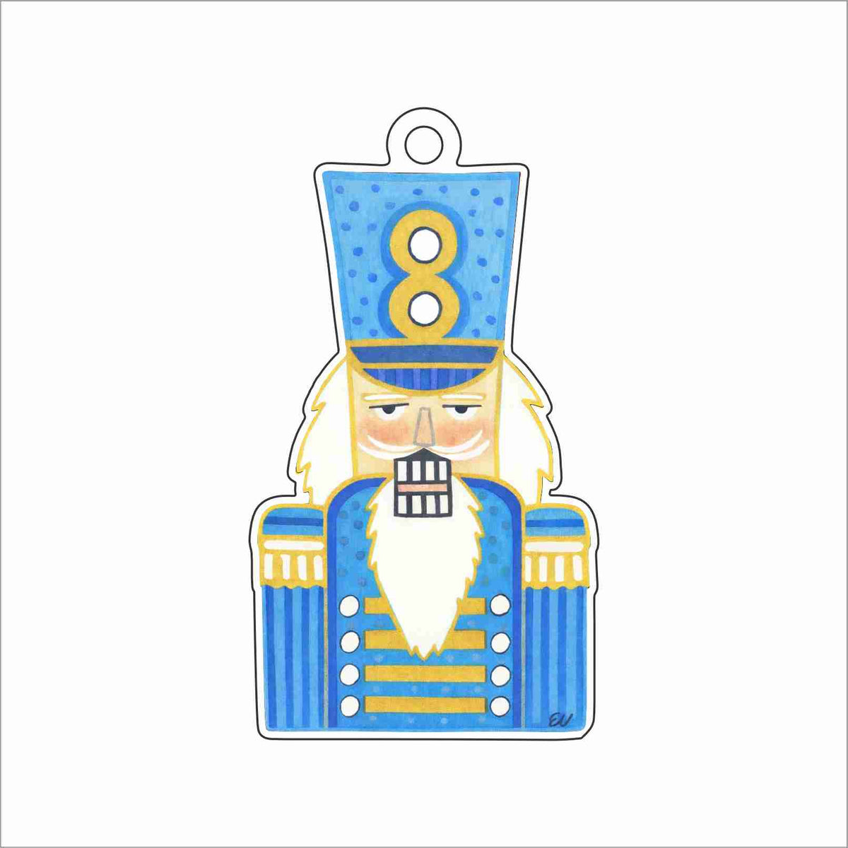 ECA-113 What's Crackin -blue Ornament | 0.25Acrylic Ornament