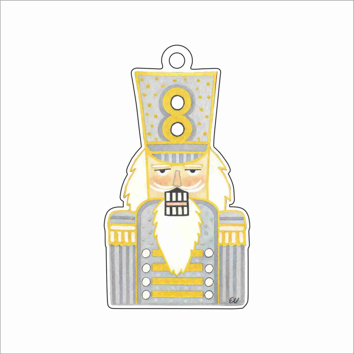 ECA-114 What's Crackin -grey Ornament | 0.25Acrylic Ornament