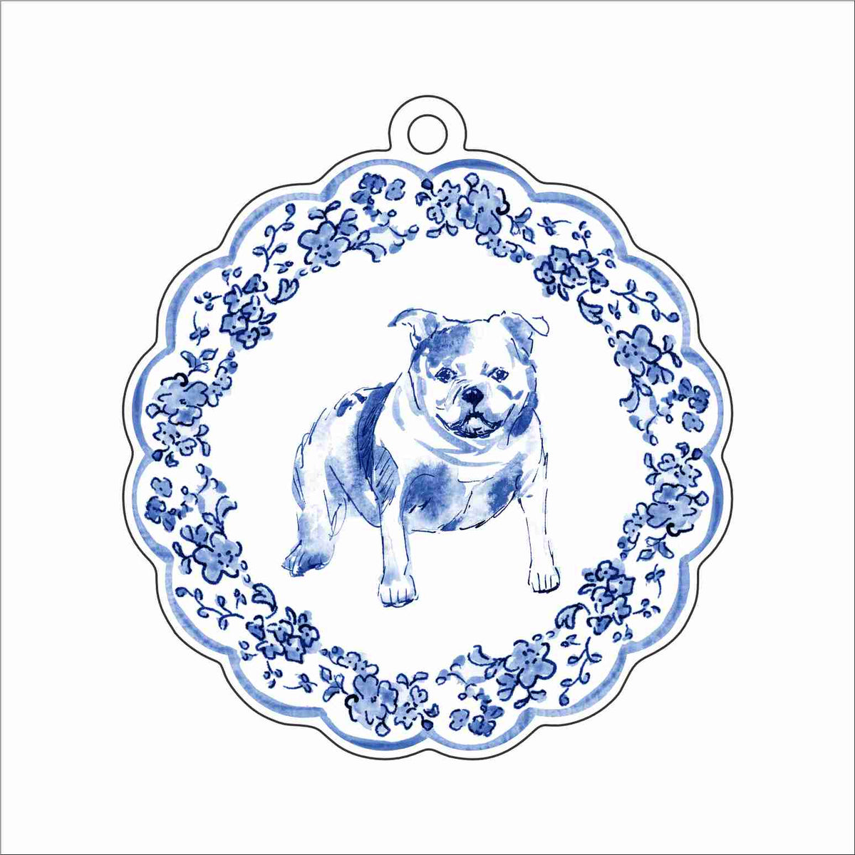 EEY-010 Gina Smith B blue Ornament | 0.25Acrylic Ornament