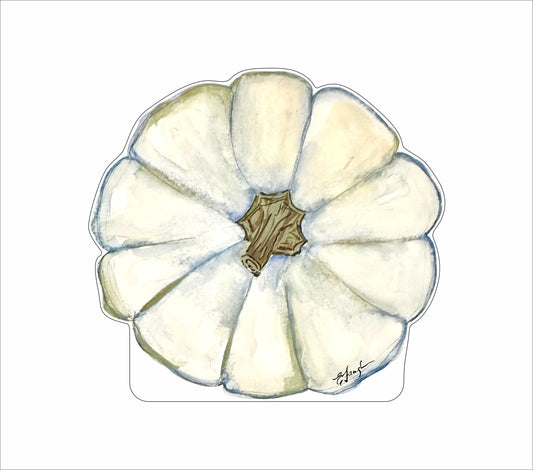 EFA-010 White Pumpkin | 0.75in. Acrylic Contour |