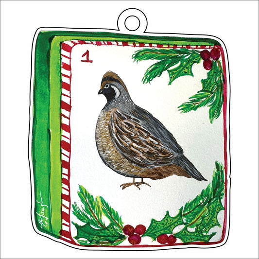 EFA-018 Quail Mahjong | 0.25in. Acrylic Ornament |