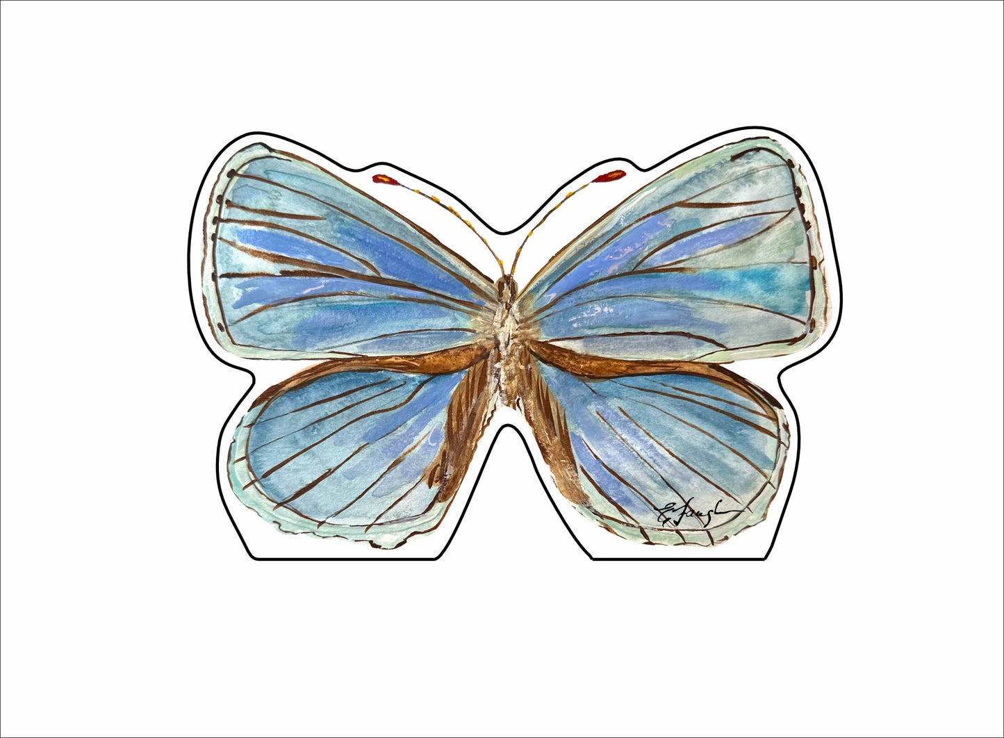 EFA-020 Small Blue Butterfly Mini | 0.50Acrylic Mini |