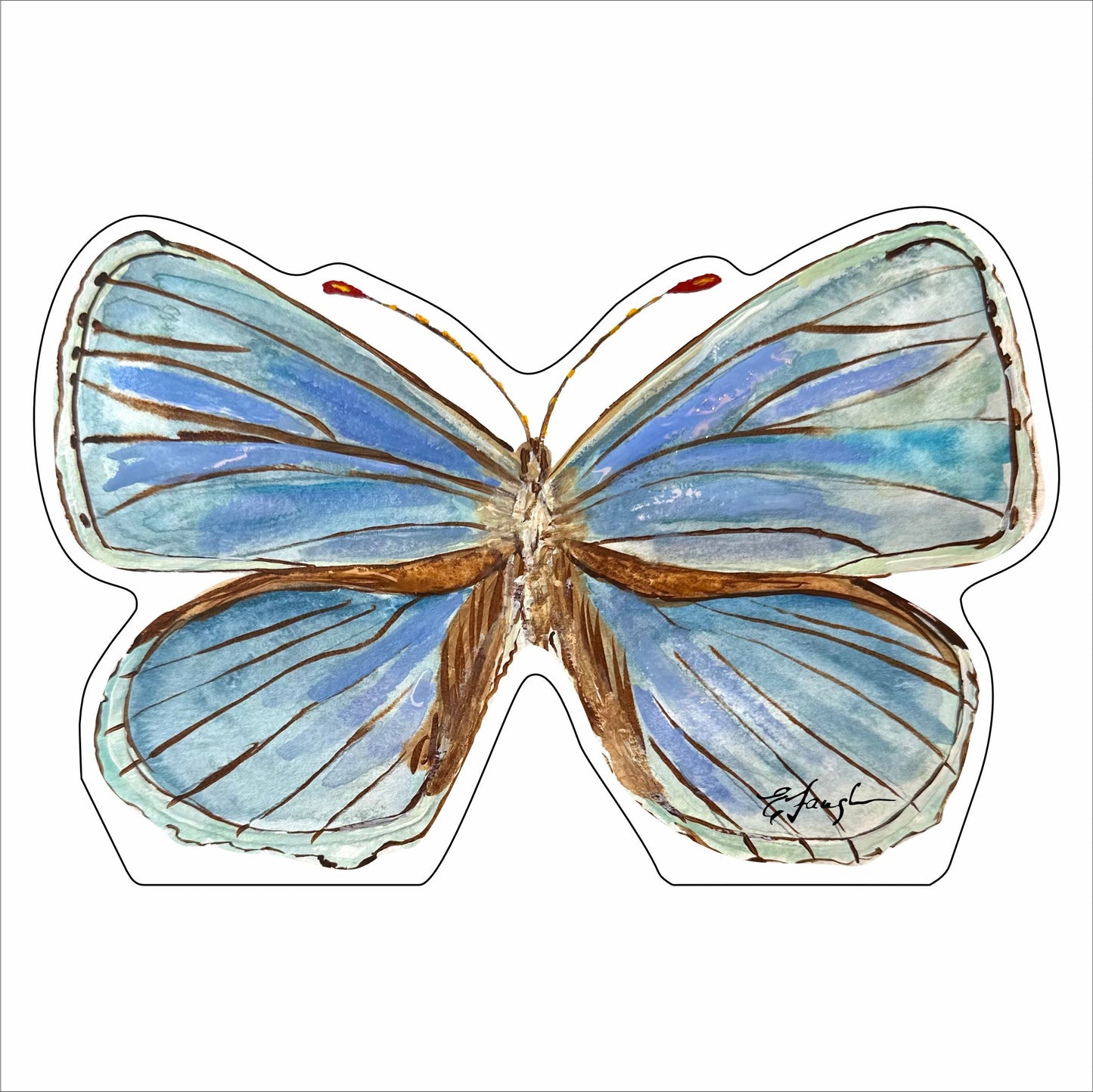 EFA-022 Blue Butterfly | 0.75Acrylic Contour |