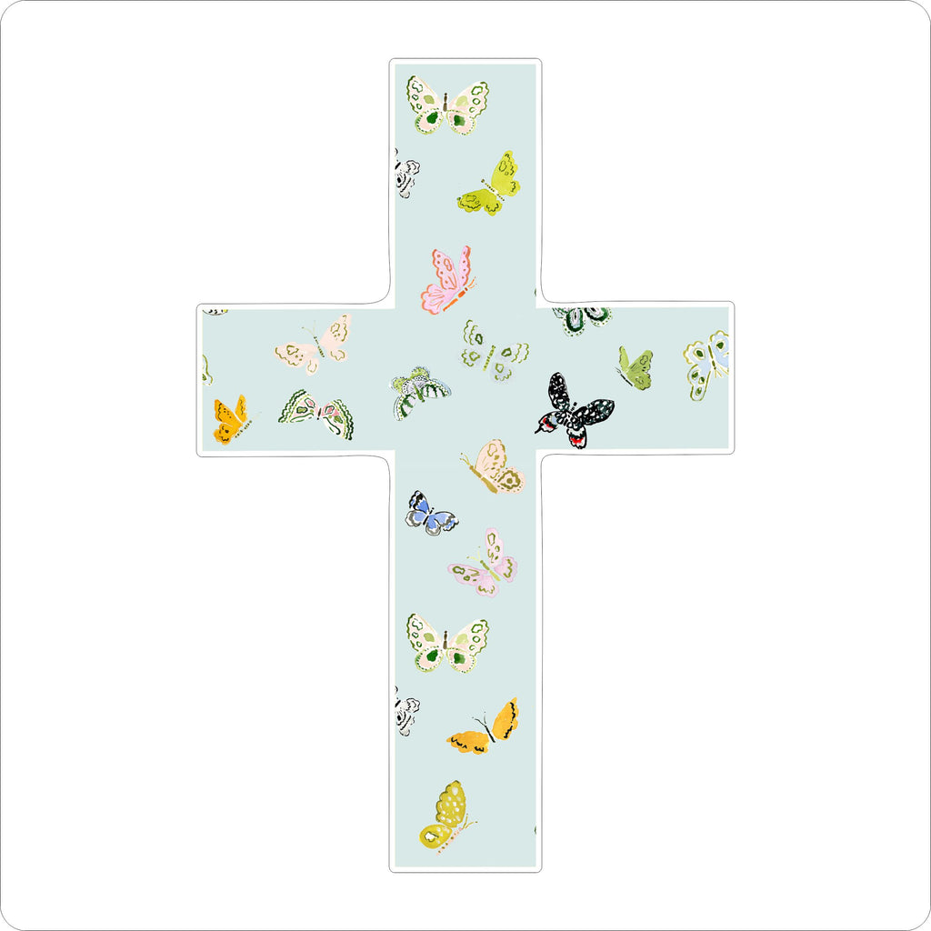 EHA-004 Butterfly Cross | 0.75in. Acrylic Cutout 5x7 | Case (any 10+)