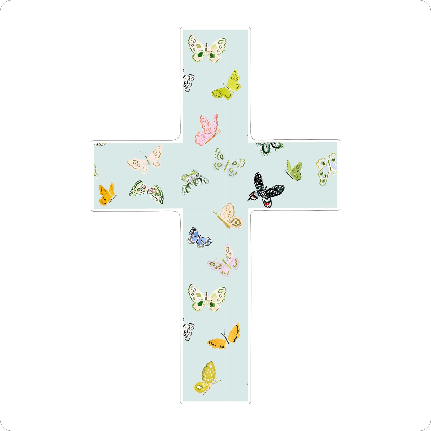EHA-004 Butterfly Cross | 0.75in. Acrylic Cutout 5x7 | Case (any 10+)