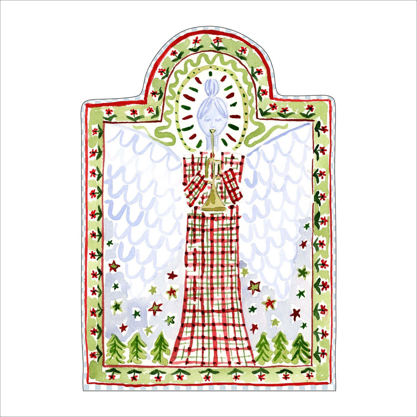 EHA-008 Holiday Angel 1 | 0.75in. Acrylic Cutout 5x7 | Case (any 10+)