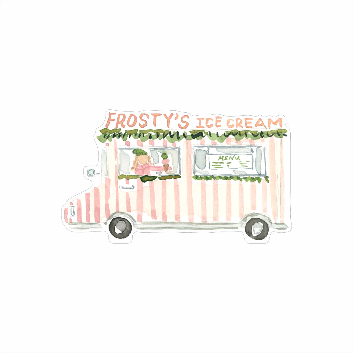 EHA-021 Holiday Ice Cream Truck | 0.75Acrylic Contour